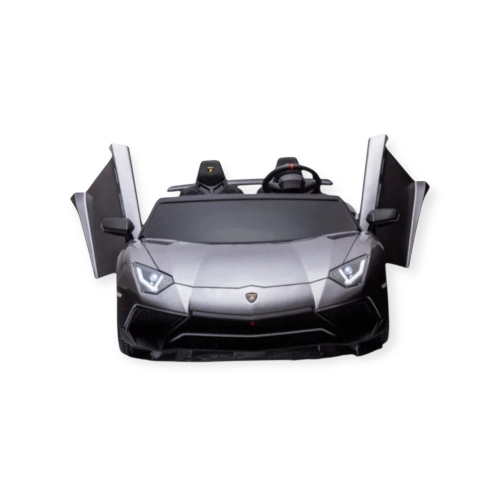 auto elettrica per bambini lamborghini aventador svj big 24V grigia con porte aperte