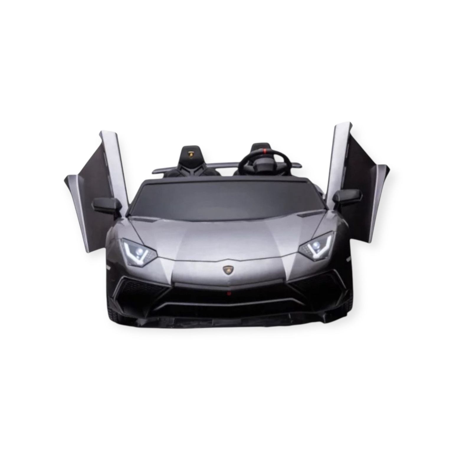 auto elettrica per bambini lamborghini aventador svj big 24V grigia con porte aperte