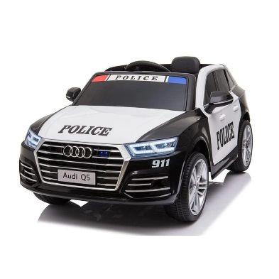 Auto elettrica bambini SUV Police Q5 Style 12V bianco e nero